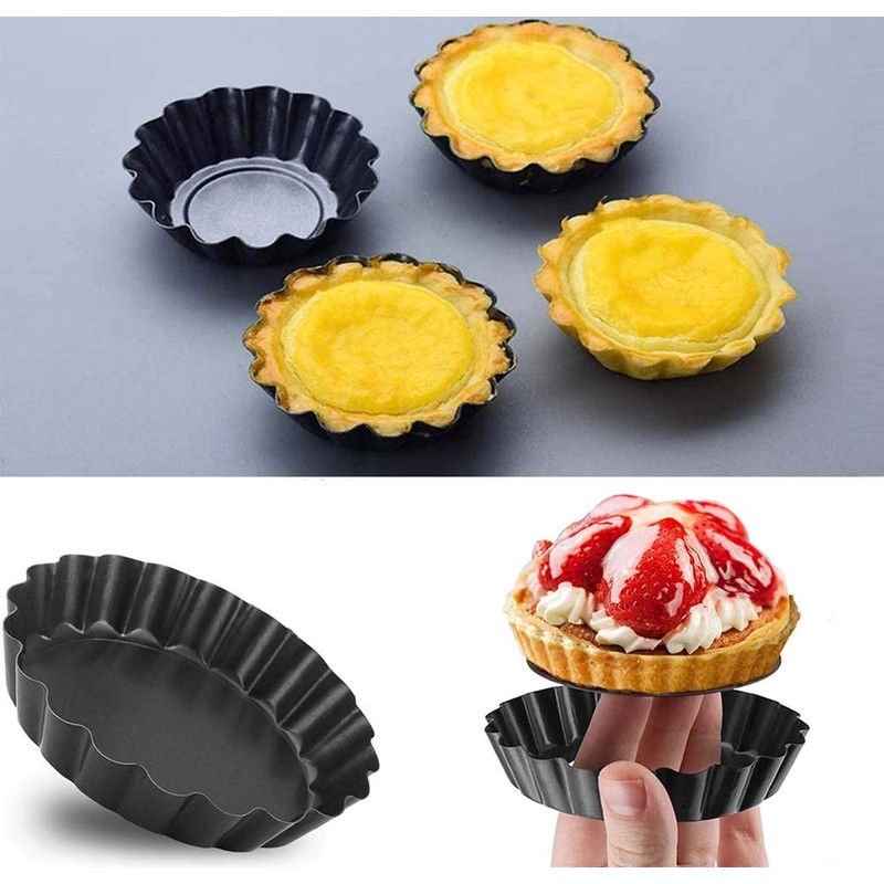 Emwel Tart Tins 6 Packs Tart Pans 4 inch Removable