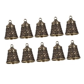 Sosoport 10pcs Decorative Dog Bells Crafted Brass Pet Bells for Dogs Cats Stylish Hanging Pet Accessories Create Cozy Atmosphere for Projects