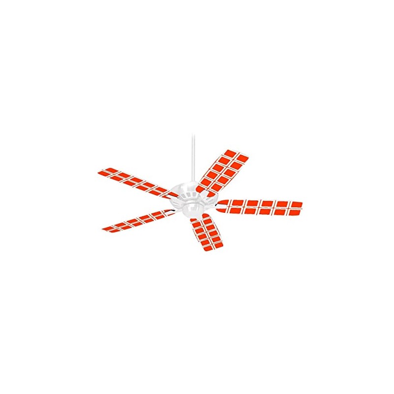 Squared Red - Ceiling Fan Skin Kit fits most 42