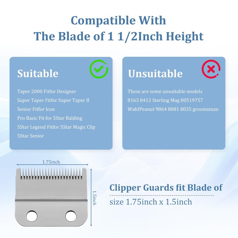 CR8GR8 Professional Hair Clipper Combs Guides, Hair Clipper Guards 1