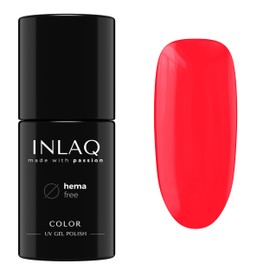 INLAQ® UV Nagellack Neon Rot 6 ml Hema Free - Langlebiger UV Lack - Neon Spectrum Kollektion - Gelnägel - Shellac Gel - Gellack ohne Hema