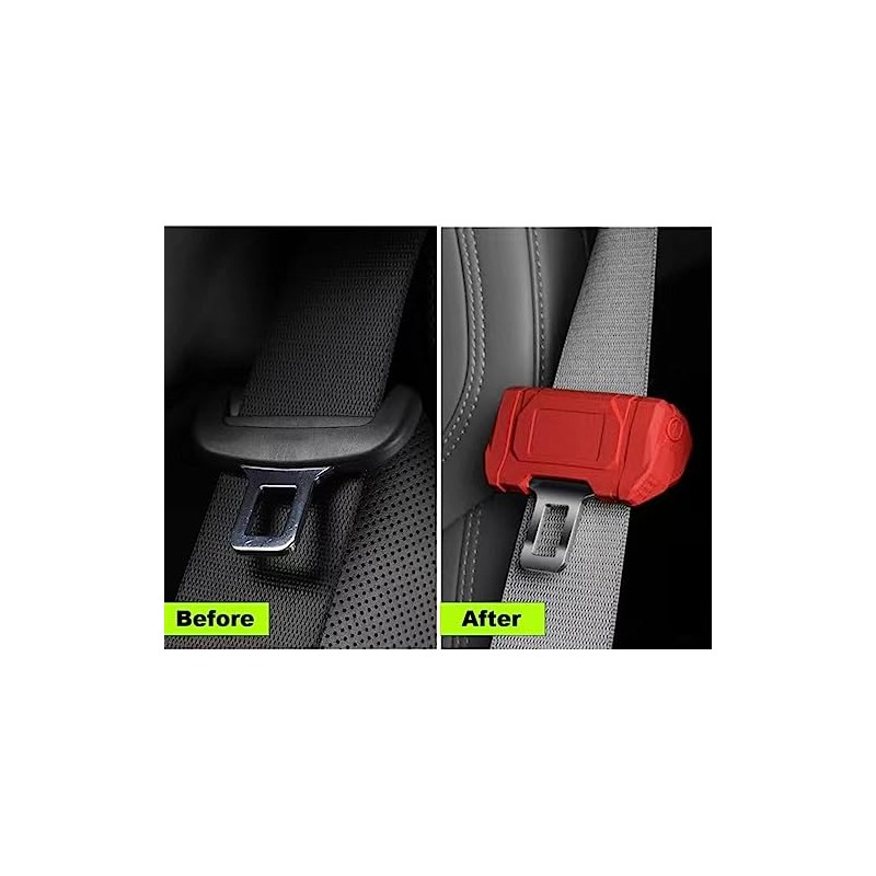 GODTERA Car Universal Seat Belt Clips Cover,Seat Belt Buckle Protector