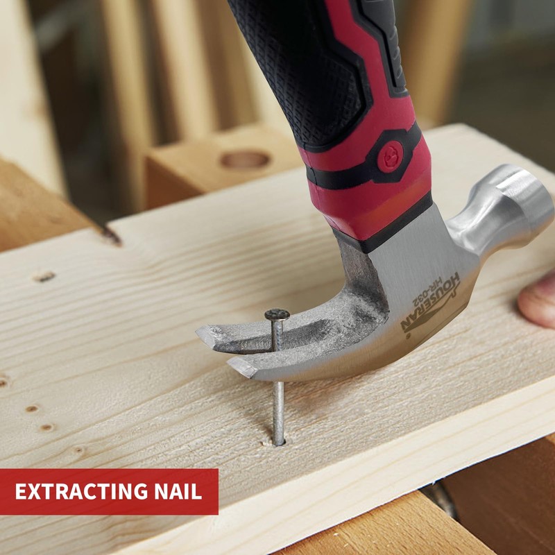 HOUSERAN Small Hammer 12oz, Small Hammer Tool, Claw Hammer for