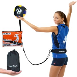 VbStar Volleyball Training Equipment Aid - Practice Your Serving, Setting & Spiking with Ease, Great Solo Serve & Spike Trainer for Beginners & Pro, Perfect Volleyball Gift (Single)