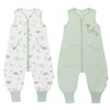 LAT 2 Pack Baby Sleeping Bag with Legs,Summer Sleeping Bag