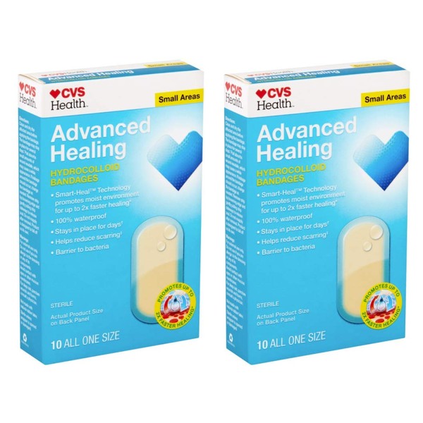 CVS Health Advanced Healing Hydrocolloid Bandages (Small Areas, 2 Pack)