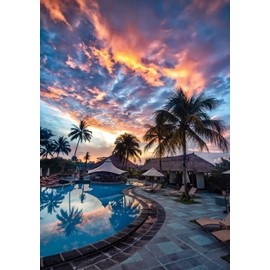 Buffalo Games Blanc - Bali Sunset - 500 Piece Jigsaw Puzzle White
