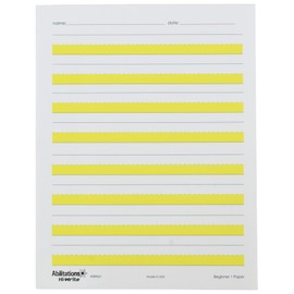 Abilitations 089661 Hi-Write Beginner Paper, Level 1, Pack of 100, Yellow/White