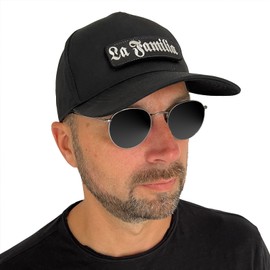 No Face No Name La Familia Baseball Cap in Black I Unisex Freely Adjustable I Embroidered Patch to Change I Snapback Cap Cap Hat, black