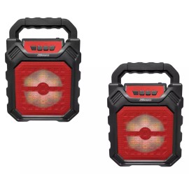 2Boom 2 Pack! 2Boom Portable Bluetooth Speaker, Red, For Individual or Stereo Use!