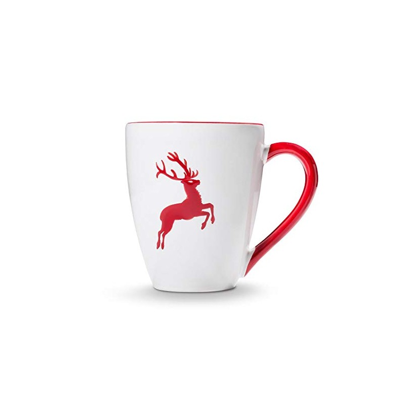 GMUNDNER KERAMIK Manufaktur 0318TAFR09 Ruby Red Stag 0.3 Litre Breakfast