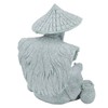 Fisherman Statue Sitting Fishing Old Man Figurine Small Desk Ornament
