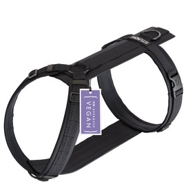 STUCH Dog Harness - Adjustable Nylon Harness - Padded - for Small, Medium and Large Dogs, Colour: Black, Size: S