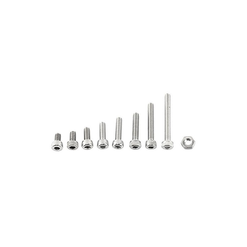 Paquete de tornillos de zócalo hexagonal de acero inoxidable de