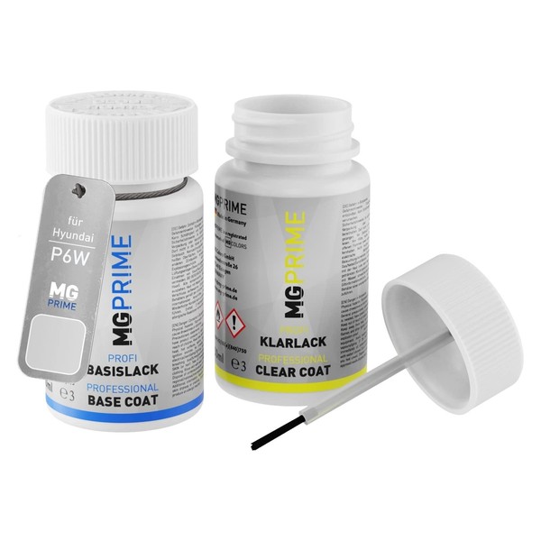 MG PRIME Autolack Lackstift Set für Hyundai P6W Chalk White