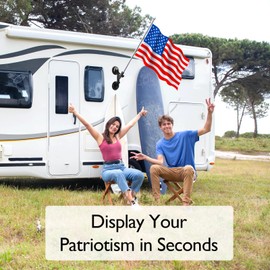 Suction Cup Flag Holder,Quick Flag Mount for RVs,Universal Strong Suction Stable Holds Flags,Flag Holder for Truck, Camper,Boats, Yachts