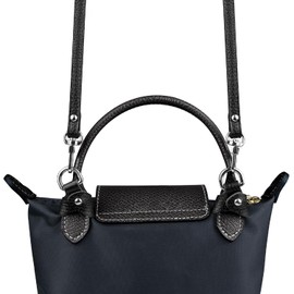 Shoulder Strap for Longchamp Le Pliage Original Mini Bag, Shoulder Strap Bag Straps Crossbody Strap for Long Champ Long Handle Bags (Width: 9 mm, Colour: Black)