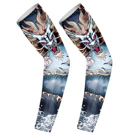 Sun Protection Arm Sleeves | Sun Protection Arm Sleeves Tatoo Guards - Protective Tatoo Guards Compression Long Cover, Ice Silk Warmer Body Art for Driving Cycling
