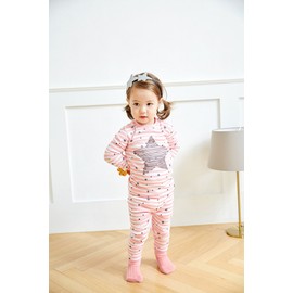 VAENAIT BABY Kids Boys Girls Sleepwear Pajama 2pcs Set Bling Pink 4-5T/L