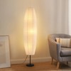 Fivemengo Paper Lamp Floor Lamp White Paper Lantern 3-Lights Bulbs