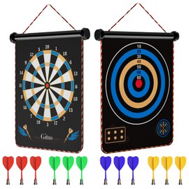 Gitus Magnetic Dart Board Indoor Outdoor Games for Kids with 12 Darts, Gifts for Teenage Boys Teen Boys Gift Ideas Gifts for Boys 8 9 10 11 12 13 14 Years Old Game Room Decor
