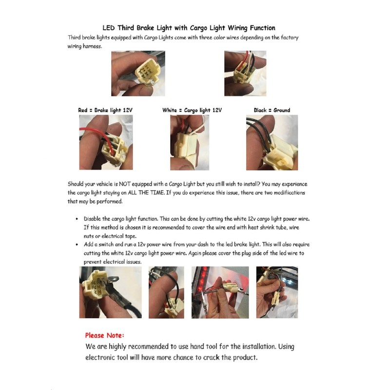 DNA MOTORING 3BL-FRAN93-LED-CH Chrome Housing LED High Mount 3rd Third