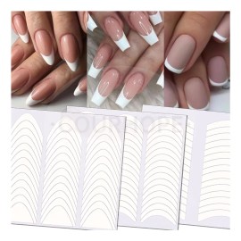 Courhope Pegatinas Para Uñas Press On Stickers Uñas Francesa 1368 Pzs