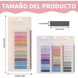 Marcadores De Página, Pestañas De índice Adhesivas, 600 Pestañas De Indice Adhesivas De Colores Para Libros, Papel, Notas, Archivo De Clasificación (30 Colores)