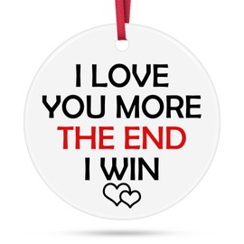 Couple Gifts for Him Her Christmas Ceramic Ornament Romantic Gifts for Couples I Love You Present Valentines Day Wedding Anniversary Birthday Presents for Boyfriend Girlfriend Wife Husband