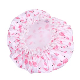 Vaguelly 2pcs Flamingo Shower Caps for Women Stylish Bathing Hair Protection for Daily Use and Beauty Treatments