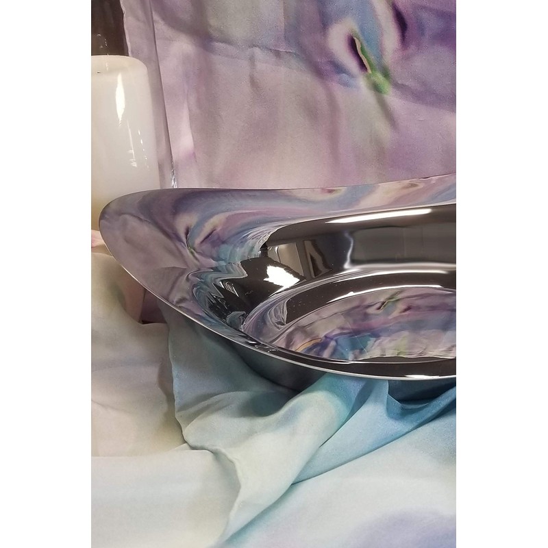 Lipper International Seascape Stainless Steel Large Hat Bowl 12", Mirror
