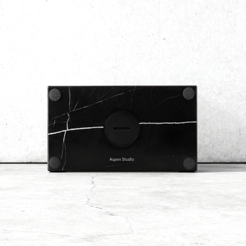 Aspen Studio AspenStudio Genuine Black Marquina Marble Cremation Urn for