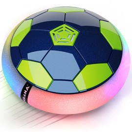 Mirana Hover Soccer Ball | Inbuilt Rechargeable Battery | Attractive Colors and Lights | Indoor Activity Football | Gift for Boys 3-8 Years Old | Strong and Durable | Toy for Kids (Blue Green)