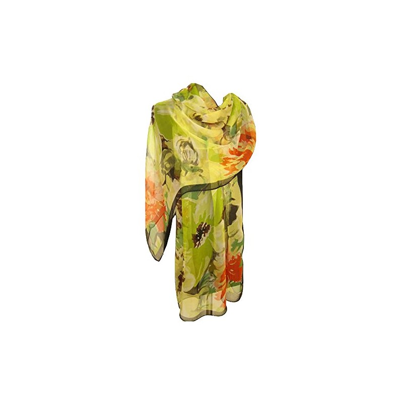 nella-mode Beautiful Silk Scarf in Floral Design 100% Silk Approx.