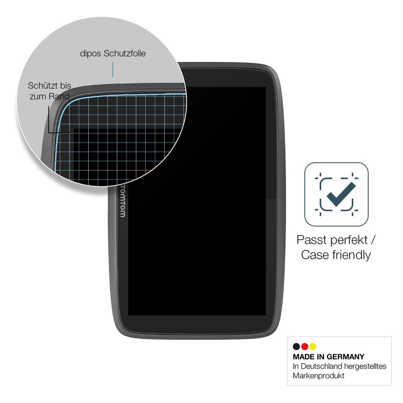 dipos I 2x Screen Protector 9H Matte Compatible with TomTom