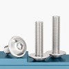 Drenky 10 Pcs Flanged M8 X 35mm Stainless Steel Pan