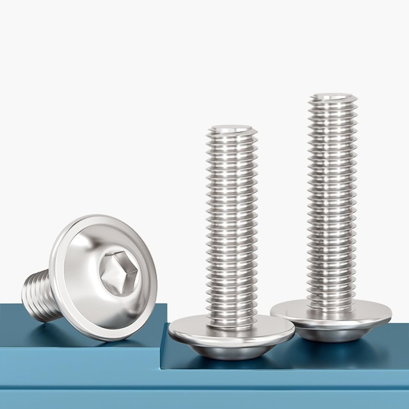 Drenky 10 Pcs Flanged M8 X 35mm Stainless Steel Pan