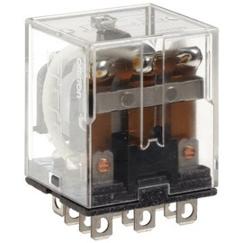 Omron LY3-DC24 General Purpose Relay, Standard Type, Plug-In/Solder Terminal, Standard Bracket Mounting, Single Contact, Triple Pole Double Throw Contacts, 58.6 mA Rated Load Current, 24 VDC Rated Load Voltage