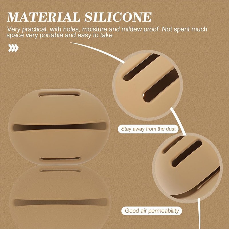 Beavorty Travel Makeup Brush Holder & Makeup Sponge Holder, 2Pcs