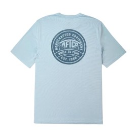 AFTCO Men's Ocean Bound UPF SS Performance Shirt (US, Alpha, X-Large, Regular, Regular, Dusk Heather)