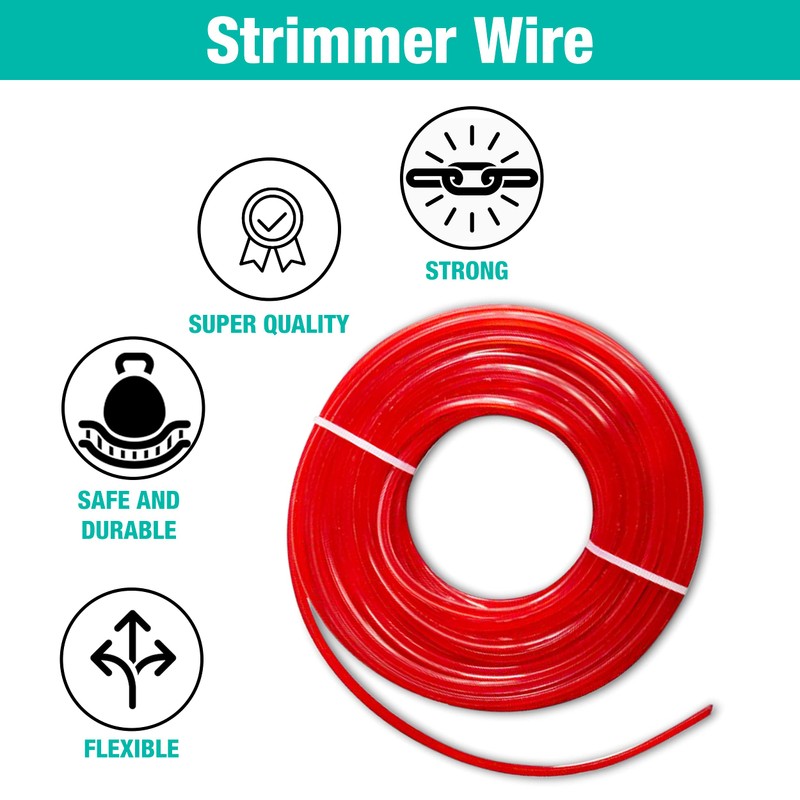 MYPURECORE Strimmer Line Red Star – 2.4 mm x 15
