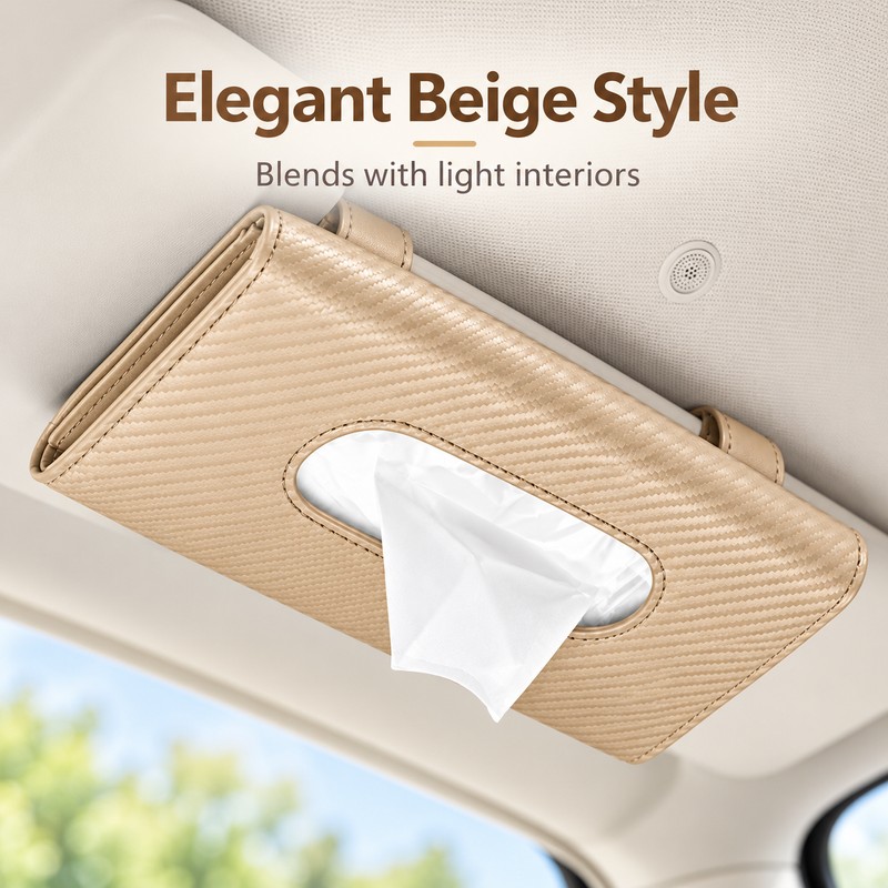 Car Sun Visor Tissue Holder for Easy Access – Microfiber