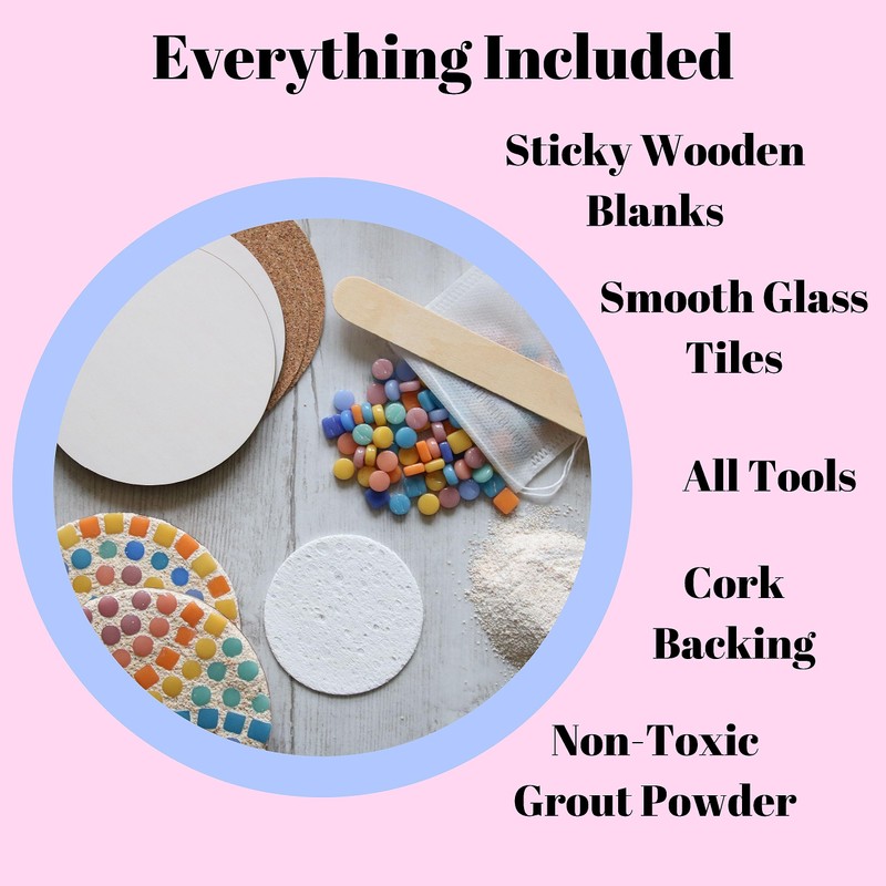 Crafty You Crafty Me - Mosaic Coasters Craft Kit (Rainbow