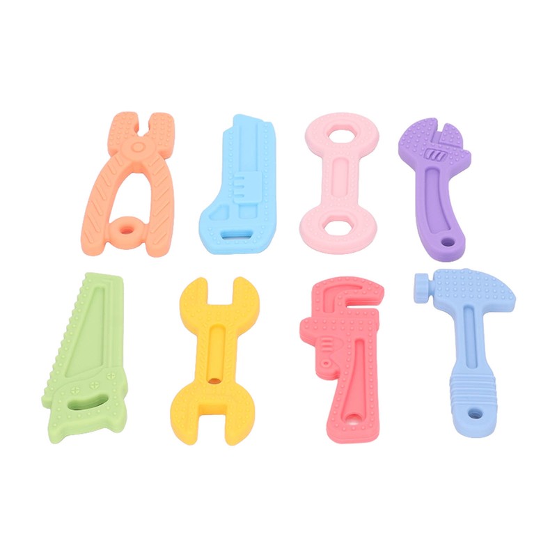 8Pcs Silicone Baby Teether Toys Soothe Babies Sore Gums Soft
