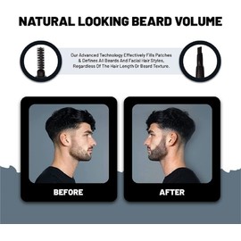VOID Homme Beard Pen (Dark Brown) Men's Beard Filler and Beard Pencil, Beard Colour Black and Beard Filler for Filling, Beard Filler Pen and Beard Colouring Black, Waterproof Beard Pencil