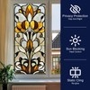 HOMETITUTE Privacy Window Film Art Nouveau Floral Decorative Window Cling