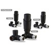 Black Thermostatic Radiator Valve Angled Corner or Straight Matt Black