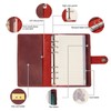 ROTERDON System Notebook A6 Leather 2026 6 Holes, Refill Included,
