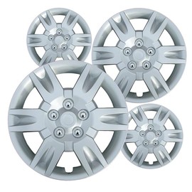 Fuel Rider 16 inch Silver ABS Hubcap Wheel Cover for 2005-2006 Nissan Altima (Set of 4) Wheelcovers for 16 inch Standard Steel Wheels- Auto Tire Cover Replacement Exterior Cap Cover