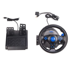 Yoidesu Volante para Juegos, Rotación de 180 Grados 3 en 1 Volante de Carreras de Juego Multifuncional, Fuente de Alimentación USB Volante con...     
